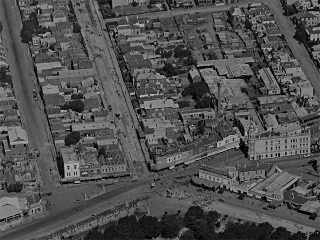 A aerial photograph of St Kilda Junction 1925